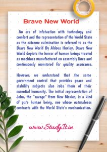 Brave New World Essay | Essay on Brave New World for Students and Children in English